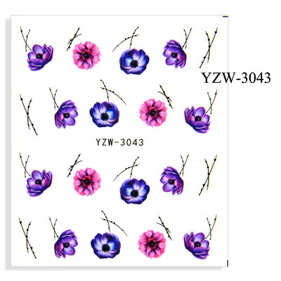 2023. aasta suvelillede flamingo küünekleebised 3D abstraktsed daami näokujunduse kleepuvad liugurmähised maniküüri küünte kaunistustega kleebised