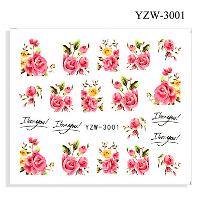 2023. aasta suvelillede flamingo küünekleebised 3D abstraktsed daami näokujunduse kleepuvad liugurmähised maniküüri küünte kaunistustega kleebised