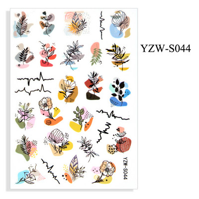 2023. aasta suvelillede flamingo küünekleebised 3D abstraktsed daami näokujunduse kleepuvad liugurmähised maniküüri küünte kaunistustega kleebised