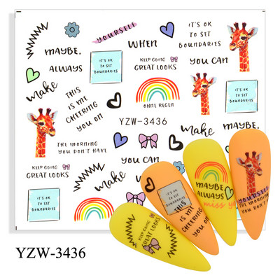 2023. aasta suvelillede flamingo küünekleebised 3D abstraktsed daami näokujunduse kleepuvad liugurmähised maniküüri küünte kaunistustega kleebised