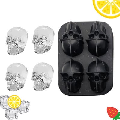 2020 Ice Cube Maker DIY Creative Silica Gel Gun Bullet Skull Shape Tray Mold Home Bar Party Cool Whisky Wine Ice Cream Bar Tool