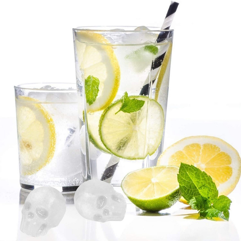 2020. aasta jääkuubikuvalmistaja isetegemine, silikageelist püstol, kuulikujuline koljukujuline kandik, vorm kodubaari pidu laheda viski veini jäätise baari tööriist