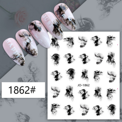 Μπλε μάρμαρο εφέ 3D Golden Wave Line Nails Art Αυτοκόλλητα Χρυσό μπρονζέ συρόμενο αυτοκόλλητο γεωμετρικές γραμμές Άνοιξη αυτοκόλλητα διακόσμηση