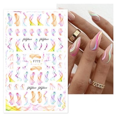 1 list bijelih reljefnih cvjetnih čipki 5D naljepnica s naljepnicama Wedding Nail Art dizajni Cvjetni cvjetni prijenos naljepnica s japanskom geometrijom