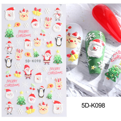 5D лилави цветя Стикери Стикери за изкуство за нокти Релефен дизайн на цветя Лепило Акрилни плъзгачи за нокти Декорации Маникюр TR5D-K045