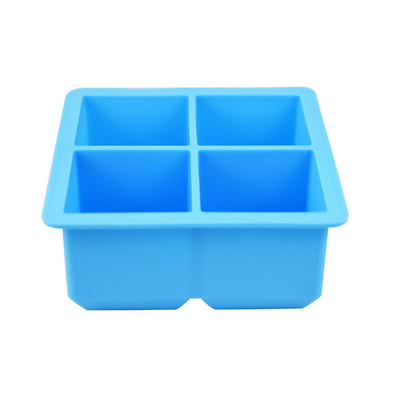Be BPA, 6 dideli ledo padėklai, formelės milžiniškos, didelės maistinės klasės silikoninės ledo kubelių kvadratinės formos formelės „pasidaryk pats“ ledo gaminimo aparatas