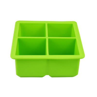 Be BPA, 6 dideli ledo padėklai, formelės milžiniškos, didelės maistinės klasės silikoninės ledo kubelių kvadratinės formos formelės „pasidaryk pats“ ledo gaminimo aparatas