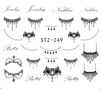 1 tk küünte veeülekande kleebis Lineaarne lillemuster, küünekunsti kaunistused küünte maniküüri jaoks mõeldud liugur Vesimärgi fooliumid CHSTZ645