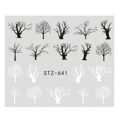 1 tk küünte veeülekande kleebis Lineaarne lillemuster, küünekunsti kaunistused küünte maniküüri jaoks mõeldud liugur Vesimärgi fooliumid CHSTZ645