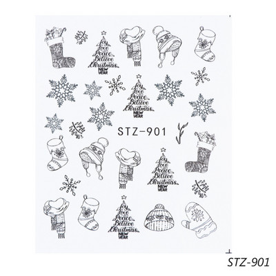 1 tk küünte veeülekande kleebis Lineaarne lillemuster, küünekunsti kaunistused küünte maniküüri jaoks mõeldud liugur Vesimärgi fooliumid CHSTZ645