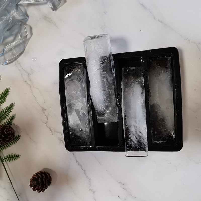 Jääkuubikualuse silikoonhülss, pikk jäähokimasin ja mahukas jääkuubikuvormi viski, korduvkasutatav, BPA-vaba