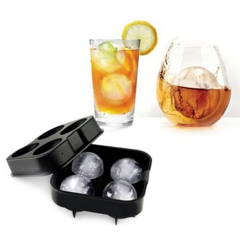 Whisky Ice Cube Maker Mold Mold Mold Αξεσουάρ στρογγυλής μπάρας Αξεσουάρ υψηλής ποιότητας Μαύρο χρώμα Καλούπι πάγου Εργαλεία κουζίνας