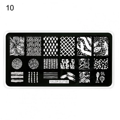 Kvaliteetne DIY maniküüri šabloon Küüneplaat Küünešabloon Kerge õrn