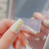 1 db 3D szilikon körömfaragó forma angol betűk formabélyegző design gél sablonok barkácsolás manikűr kiegészítő eszközök