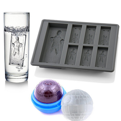 Σιλικόνη Ice Cube Mold Ice Ball Maker για Whisky Cocktail Wine Chocolate Candy Jelly Pudding Gummy Molds for Star War Funs