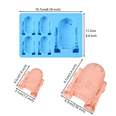 Σιλικόνη Ice Cube Mold Ice Ball Maker για Whisky Cocktail Wine Chocolate Candy Jelly Pudding Gummy Molds for Star War Funs