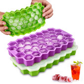 Kärgstruktuuriga jäävormi silikoonist jääkuubikualus Korduvkasutatav toidukvaliteediga silikoonvormiga jäämasin suviste mahlajookide jaoks köögividinad