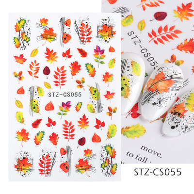 Αυτοκόλλητα νυχιών για το Halloween 3D Αυτοκόλλητα Ταινία τρόμου Πρόσωπο Μάτια Κοκκάλια Νυχοκόλλες συρόμενοι με αυτοκόλλητα περιτυλίγματα Διακοσμήσεις μανικιούρ STZ-CS051