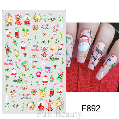 Αυτοκόλλητα νυχιών για το Halloween 3D Αυτοκόλλητα Ταινία τρόμου Πρόσωπο Μάτια Κοκκάλια Νυχοκόλλες συρόμενοι με αυτοκόλλητα περιτυλίγματα Διακοσμήσεις μανικιούρ STZ-CS051