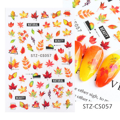 Αυτοκόλλητα νυχιών για το Halloween 3D Αυτοκόλλητα Ταινία τρόμου Πρόσωπο Μάτια Κοκκάλια Νυχοκόλλες συρόμενοι με αυτοκόλλητα περιτυλίγματα Διακοσμήσεις μανικιούρ STZ-CS051