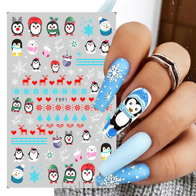 Αυτοκόλλητα νυχιών για το Halloween 3D Αυτοκόλλητα Ταινία τρόμου Πρόσωπο Μάτια Κοκκάλια Νυχοκόλλες συρόμενοι με αυτοκόλλητα περιτυλίγματα Διακοσμήσεις μανικιούρ STZ-CS051