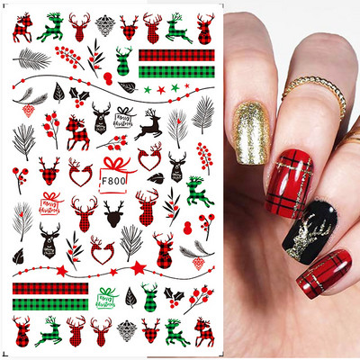 Αυτοκόλλητα νυχιών για το Halloween 3D Αυτοκόλλητα Ταινία τρόμου Πρόσωπο Μάτια Κοκκάλια Νυχοκόλλες συρόμενοι με αυτοκόλλητα περιτυλίγματα Διακοσμήσεις μανικιούρ STZ-CS051