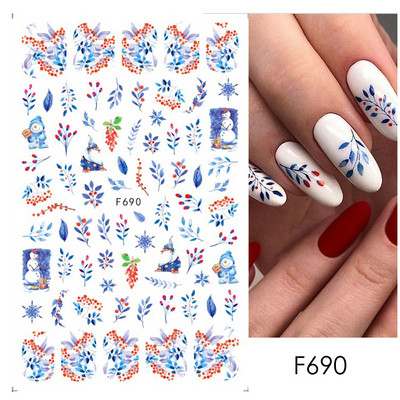 Αυτοκόλλητα νυχιών για το Halloween 3D Αυτοκόλλητα Ταινία τρόμου Πρόσωπο Μάτια Κοκκάλια Νυχοκόλλες συρόμενοι με αυτοκόλλητα περιτυλίγματα Διακοσμήσεις μανικιούρ STZ-CS051