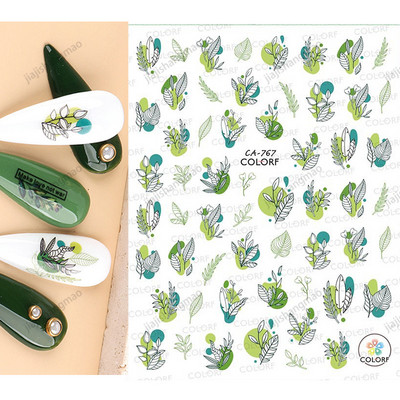 Tavaszi körömdíszítő matricák piros fehér rózsa virágmintás csúszkák levelek vonalak matricák 3D öntapadó körmök kiegészítők matrica