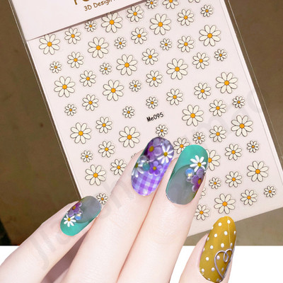 Tavaszi körömdíszítő matricák piros fehér rózsa virágmintás csúszkák levelek vonalak matricák 3D öntapadó körmök kiegészítők matrica