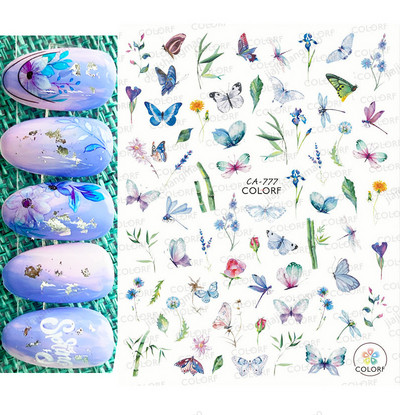 Tavaszi körömdíszítő matricák piros fehér rózsa virágmintás csúszkák levelek vonalak matricák 3D öntapadó körmök kiegészítők matrica