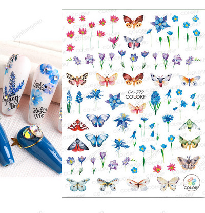 Tavaszi körömdíszítő matricák piros fehér rózsa virágmintás csúszkák levelek vonalak matricák 3D öntapadó körmök kiegészítők matrica