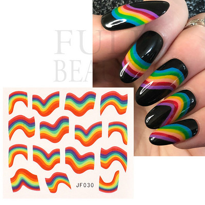 Karácsonyi mézeskalács körmök matricák karácsonyi harangok magyal vízcsúszdák édes kávé torta design téli matricák manikűr BN2413-2424