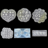 1 db 3D szilikon forma körömfaragó bélyegző lemezek stencilek Crysta körömdíszítő sablon UV géllakk manikűr forma barkácseszközök Tr#60