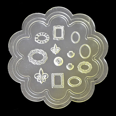 1 db 3D szilikon forma körömfaragó bélyegző lemezek stencilek Crysta körömdíszítő sablon UV géllakk manikűr forma barkácseszközök Tr#60