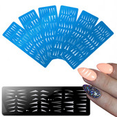 1 ΤΕΜ Γαλλική τέχνη νυχιών εκτύπωσης πινακίδας εκτύπωσης Πρότυπα σχεδίασης Flower Love Lace Stamp Nail Charm Mold Mold Εργαλεία στένσιλ