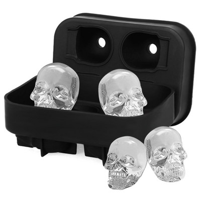 2021 Ice Cube Maker DIY Creative Silica Gel 3D Skull Ice Tray Forma Home Bar Party Cool Whisky Wine Fagylalt Bár eszköz ÚJ