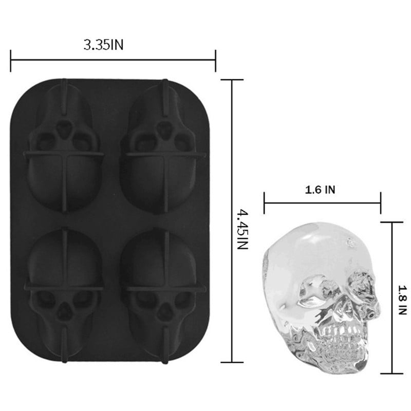 2021 Ice Cube Maker DIY Creative Silica Gel 3D Skull Ice Tray Forma Home Bar Party Cool Whisky Wine Fagylalt Bár eszköz ÚJ