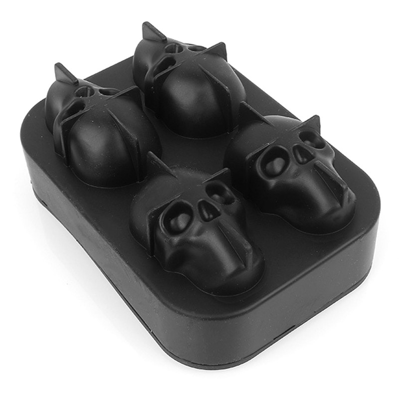 2021 Ice Cube Maker DIY Creative Silica Gel 3D Skull Ice Tray Forma Home Bar Party Cool Whisky Wine Fagylalt Bár eszköz ÚJ