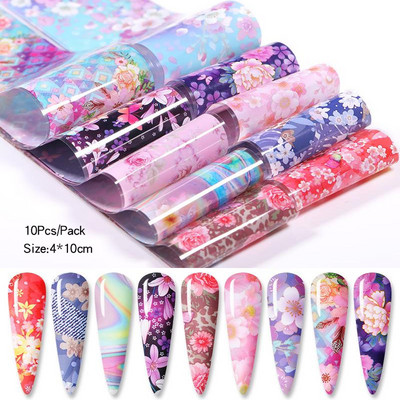 10 rulli/komplekti 3D pitsmustriga küünekilet ülekandepaberi jaoks must valge liblikas madu lillekeebised küünte tarvikute tööriist