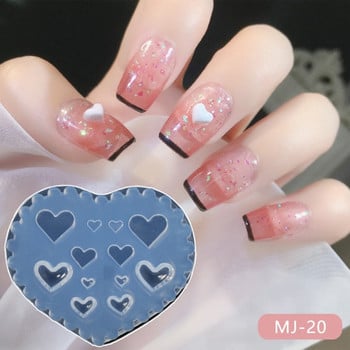 Καλούπια 3D Nail Art Καλούπια σιλικόνης Μίνι καλούπι νυχιών με πολυεπίπεδη φόρμα με κρυστάλλινη ρητίνη Πολύτιμοι λίθοι Καλούπια νυχιών