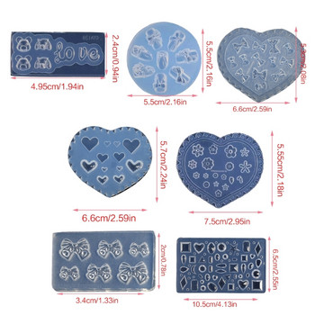 3D форми за ноктопластика Силиконова разнообразна форма за декорация на ноктопластика Мини фасетиран диамант Кристална смола Форма Скъпоценни камъни Форми за ноктопластика