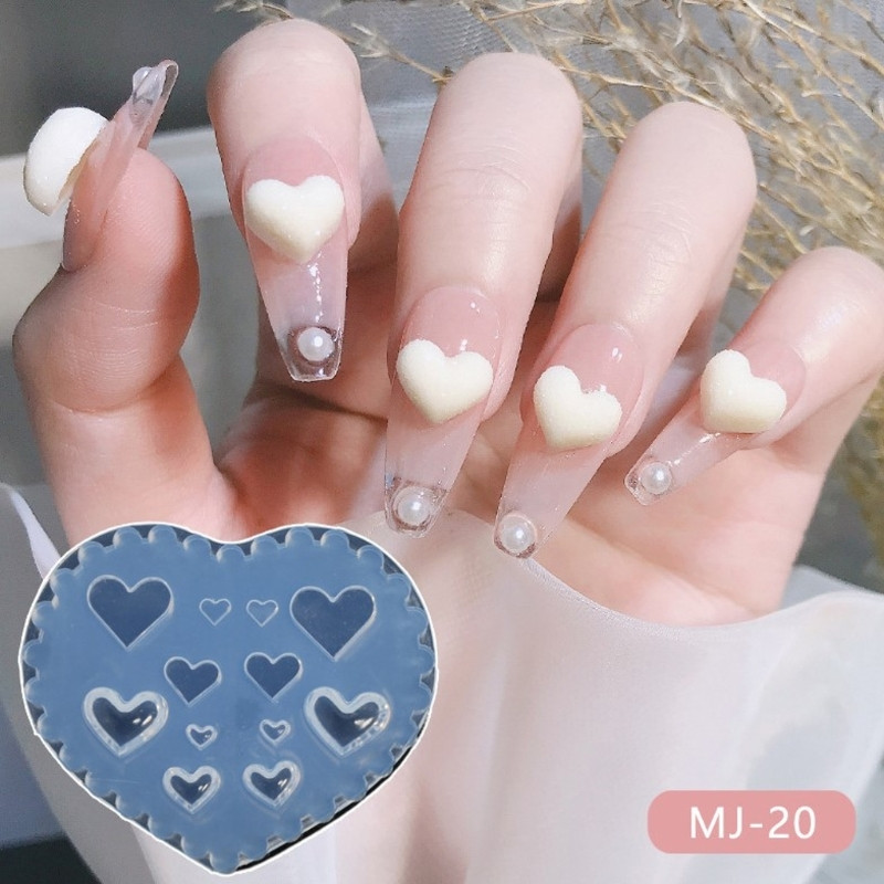 Καλούπια 3D Nail Art Καλούπια σιλικόνης Μίνι καλούπι νυχιών με πολυεπίπεδη φόρμα με κρυστάλλινη ρητίνη Πολύτιμοι λίθοι Καλούπια νυχιών
