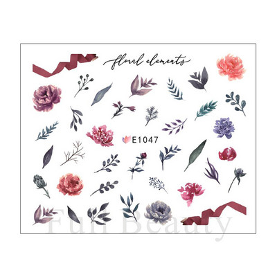 3D lillelehtede jooneribad küünekleebised liblikas abstraktne nägu bambusest geomeetria leopard liugurid küünte kaunistamiseks SASTZ-CS100-115