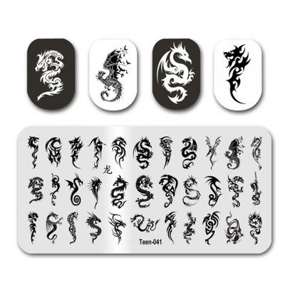 Lehed Lilletriibu Disain Templiplaadid Abstraktsed Sn Küünetempli mall Kõver Loomad Trükkimine Šabloon Küünte mallid