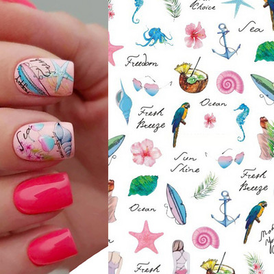 3D Bohemia Fekete vonal Virágok Letter Desgin Öntapadó Nail Art matricák Körömáteresztő csúszók Pakolások Manikűr Fóliák DIY Z540