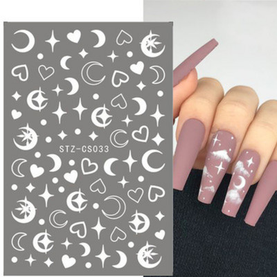 Fire Flame Nail Art matricák 3D Rózsaszín Fekete Design Ragasztó Csúszó Fóliák Kék Barkácscsomagolás Nyári Dekorációs Matricák
