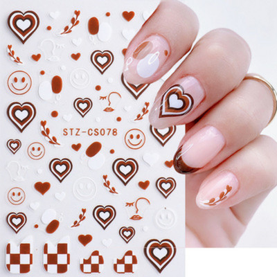 Fire Flame Nail Art matricák 3D Rózsaszín Fekete Design Ragasztó Csúszó Fóliák Kék Barkácscsomagolás Nyári Dekorációs Matricák