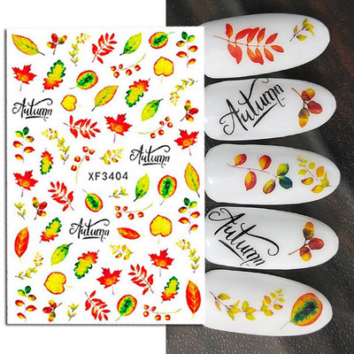 1 τμχ 3D αυτοκόλλητο νυχιών Χρυσά φύλλα σφενδάμου Αυτοκόλλητα συρόμενα φύλλα λουλουδιών τουλίπας Αυτοκόλλητα DIY Διακοσμήσεις μανικιούρ νυχιών