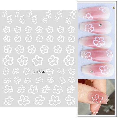 Nail Art matrica Lézeres pillangó tavaszi virágok matricák körmökhöz Holografikus ragasztós csúszkák 3D körömmatrica dekoráció
