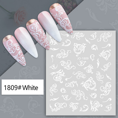 Nail Art matrica Lézeres pillangó tavaszi virágok matricák körmökhöz Holografikus ragasztós csúszkák 3D körömmatrica dekoráció